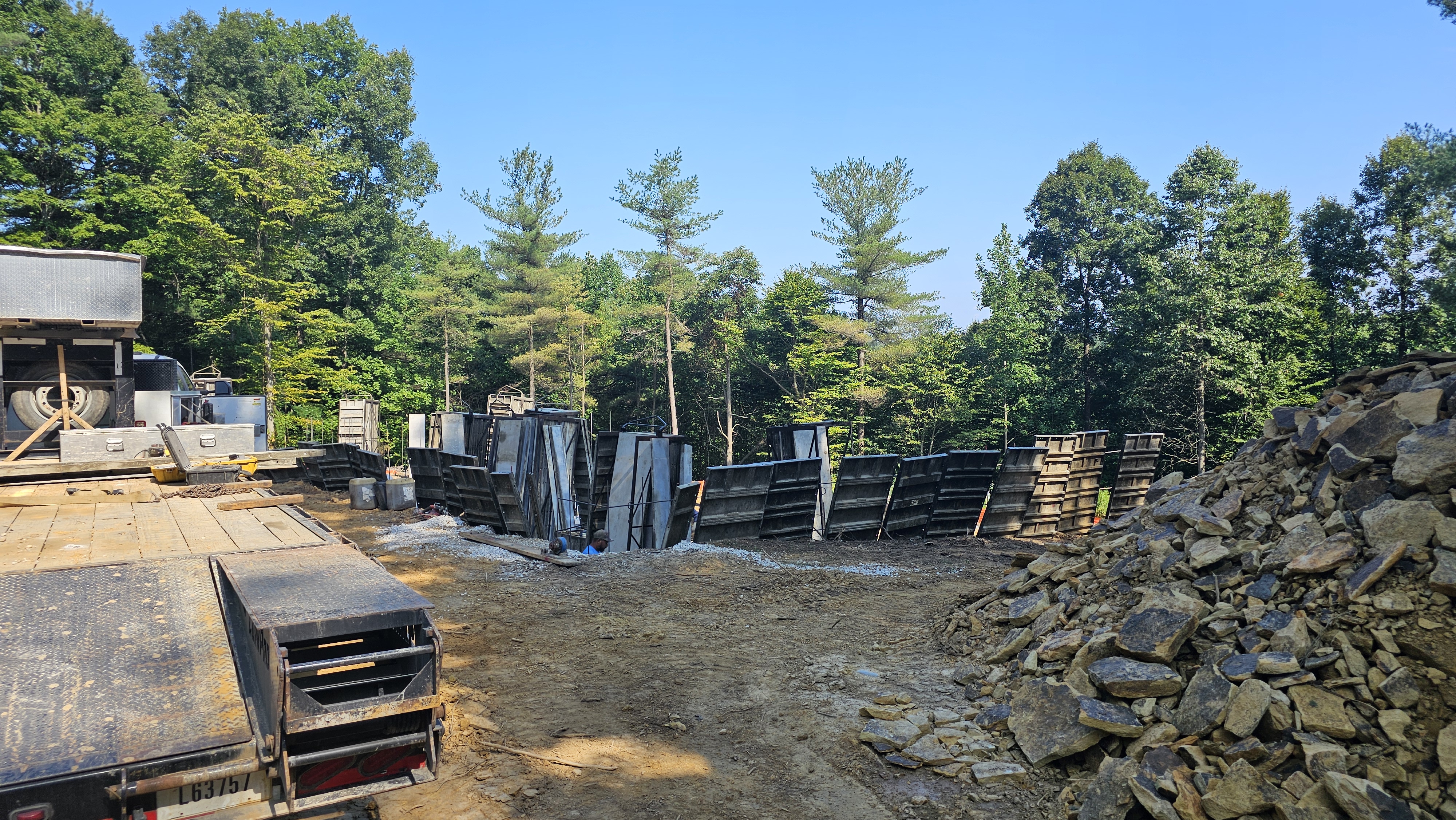 Chamness House foundation construction