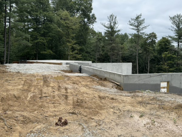 Chamness House completed foundation walls