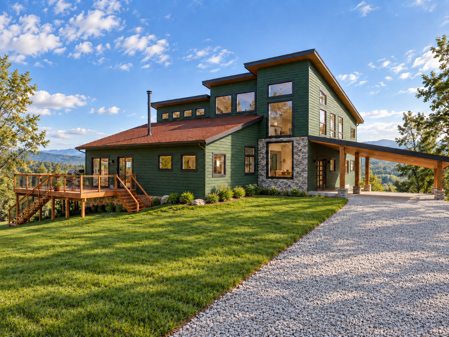 Architectural rendering of the Ventura custom home by Dream Builders